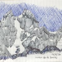 Ushba, Geòrgia, dibuix del natural (2024)