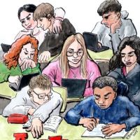 Il·lustració d'agenda escolar (2025)